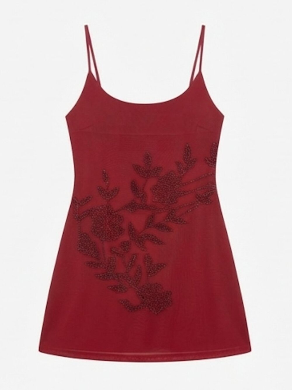 Tiger Mist Octavia Diamante Mesh Mini Dress - Red NWT L